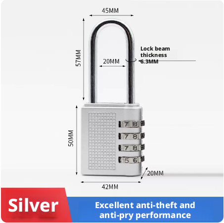 Mechanical combination lock-medium-black