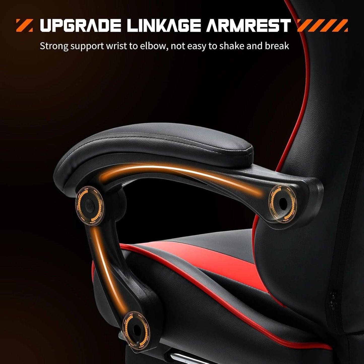 Ergonomic Gaming Desk Chair With Footrest And Headrest