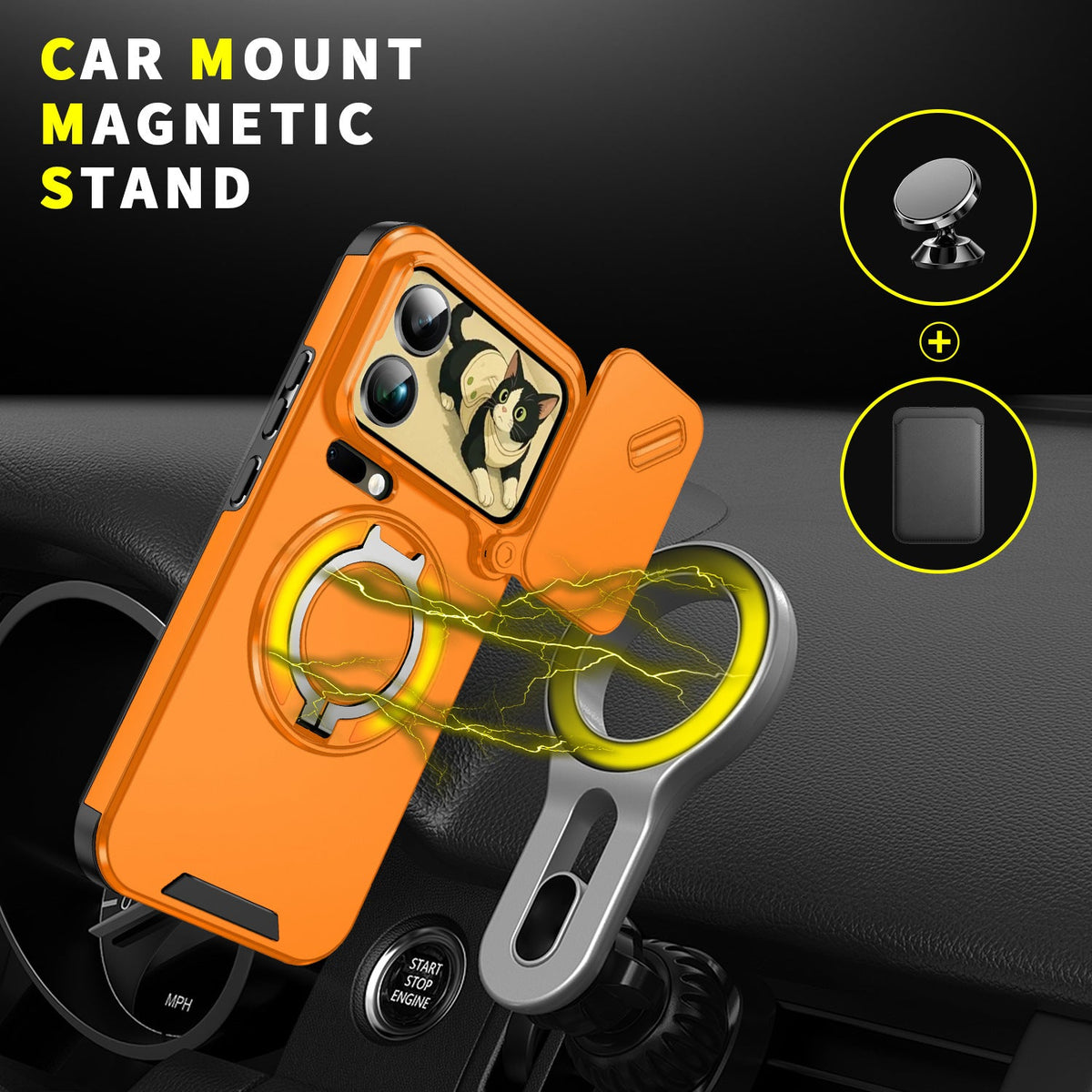 E-commerce Drop-resistant Magnetic-suction Phone Case