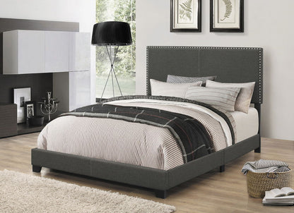 Boyd Upholstered California King Panel Bed Charcoal