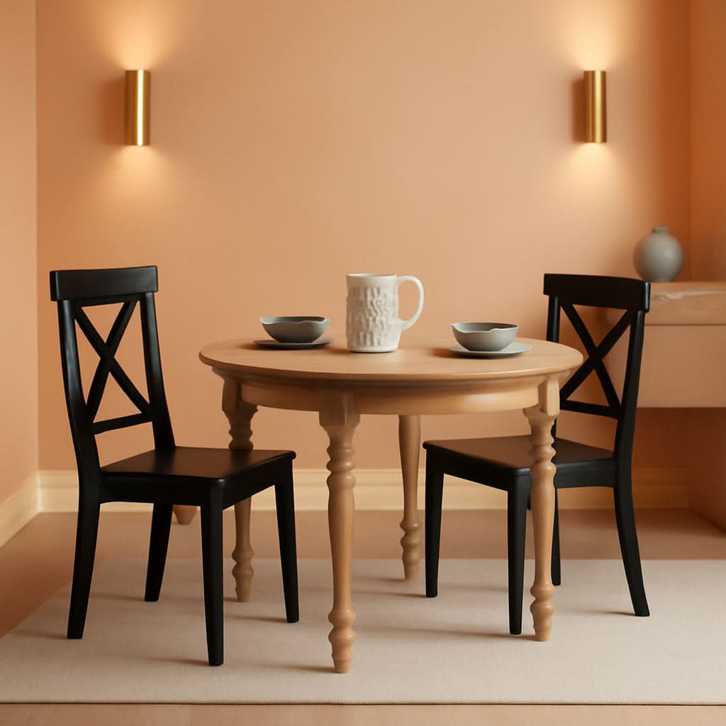 Black Cross Back Dining Chair Pair For Dining Room