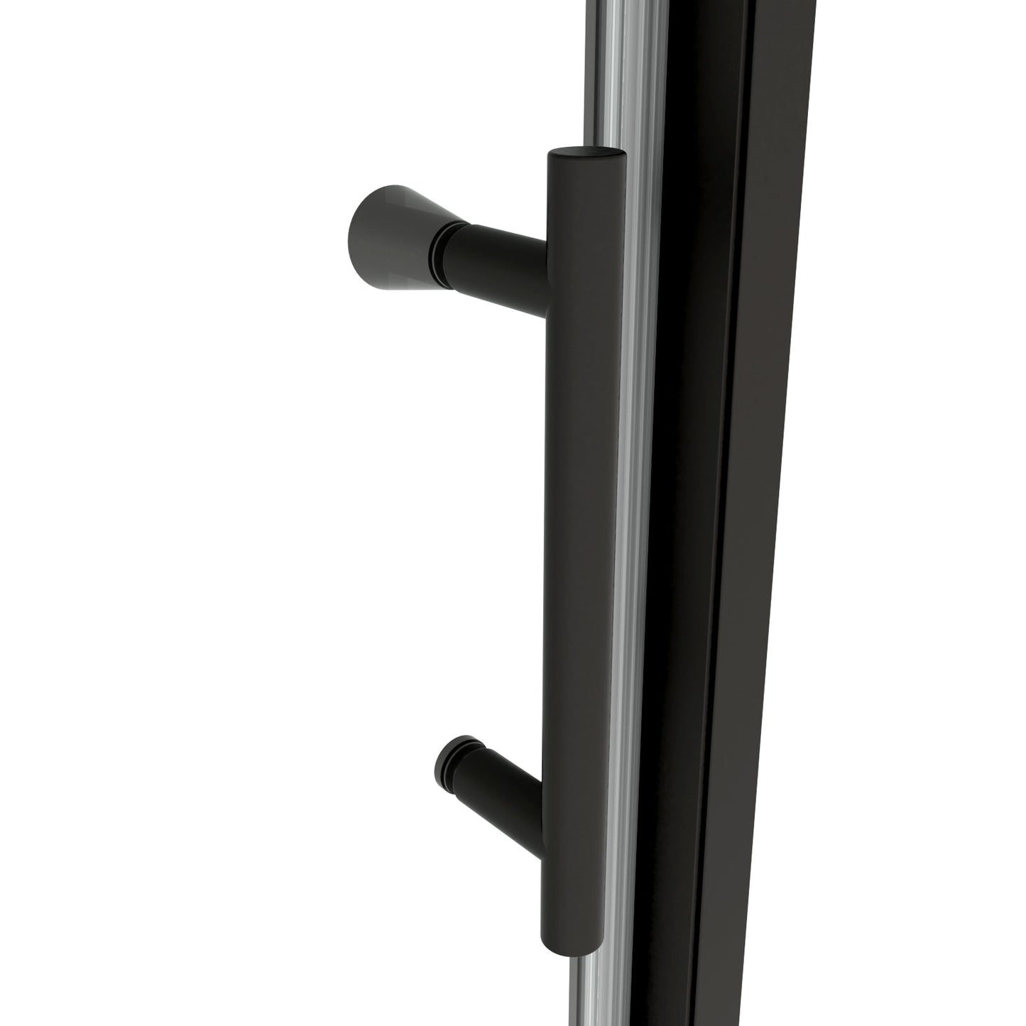 56-60in W x 71in H Pivot Swing Glass Shower Door, Matte Black, 6mm Clear SGCC