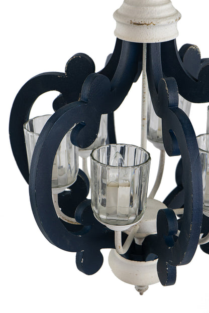 Wood Chandelier 6-Light Farmhouse Natural Wood Pendant Kitchen Dining