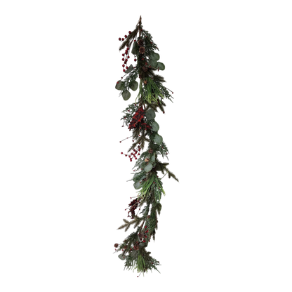 Festive Greenery Garland - 5 Feet long