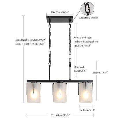 Adjustable Cylindrical Pendant Light