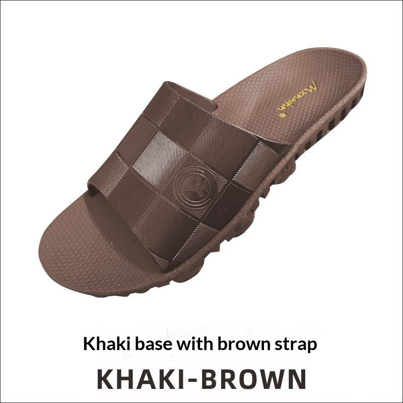 Mens Non-absorbent Rubber-soled Casual Slippers