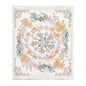 Chinese Floral Flannel Blanket – Soft Printed Throw in Multiple Sizes