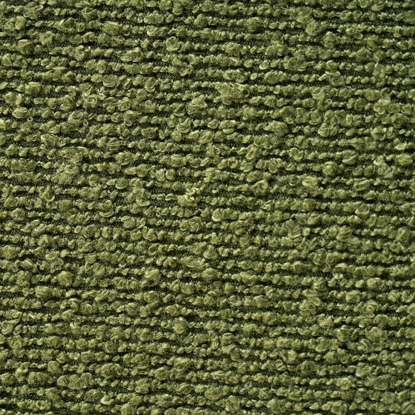 Upholstered Oval Ottoman Olive Green Boucle Rubberwood Legs 50x17.95x16.34