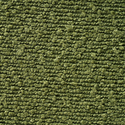 Upholstered Oval Ottoman Olive Green Boucle Rubberwood Legs 50x17.95x16.34