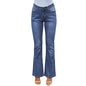 High-waist Stretch Distressed And Thin Wide-leg Pants