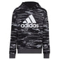 adidas Boys Long Sleeve Camo Print Hoodie Black 4