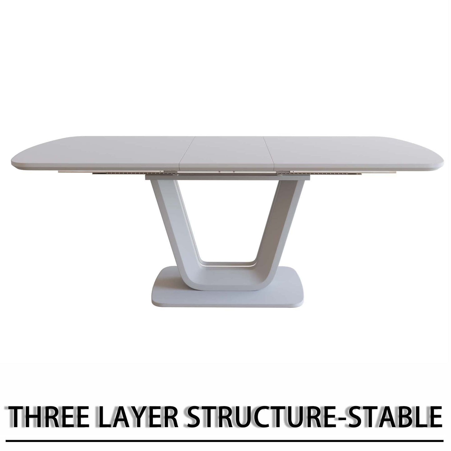62.99-78.74' expandable dining table set for 2-8 people, equipped with 4 PU
