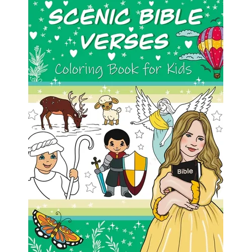 Scenic Bible Verses Coloring Book for Kids - Paperback