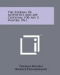 The Journal Of Aesthetics And Art Criticism, V20, No. 2, Winter, 1961 - Paperback