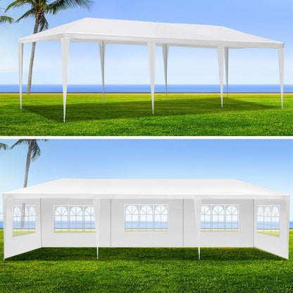 Outdoor Canopy Tent 30'L × 10'W with Removable Sidewalls