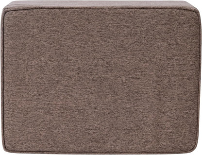 Chocolate Brownstone Storage Ottoman With Hinged Lid