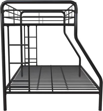 Dusty Metal Bunk Bed Frame Twin Over Full Black Finish