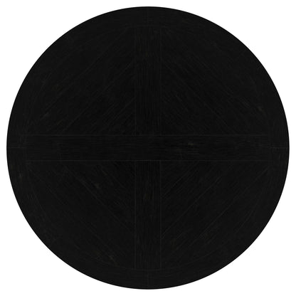 Florence Round 60-inch Pedestal Base Dining Table Black