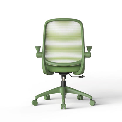 Ergonomic Office Chair Mesh High-Back Green 350 LB Flip-Up Arms Swivel