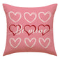 Love Heart Pillow Cover Valentine's Day Letter Printing Throw Pillowcase