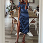 Women's Plus Size Printed Slit Loose Hem Dress