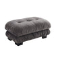 27 Inch Modular Chenille Ottoman Gray, 36.3x23.6x19.7