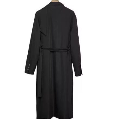 Irregular Japanese-style Long Trench Coat For Men