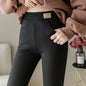 Solid Color Grey Plus Size Pocket Leggings Stretch