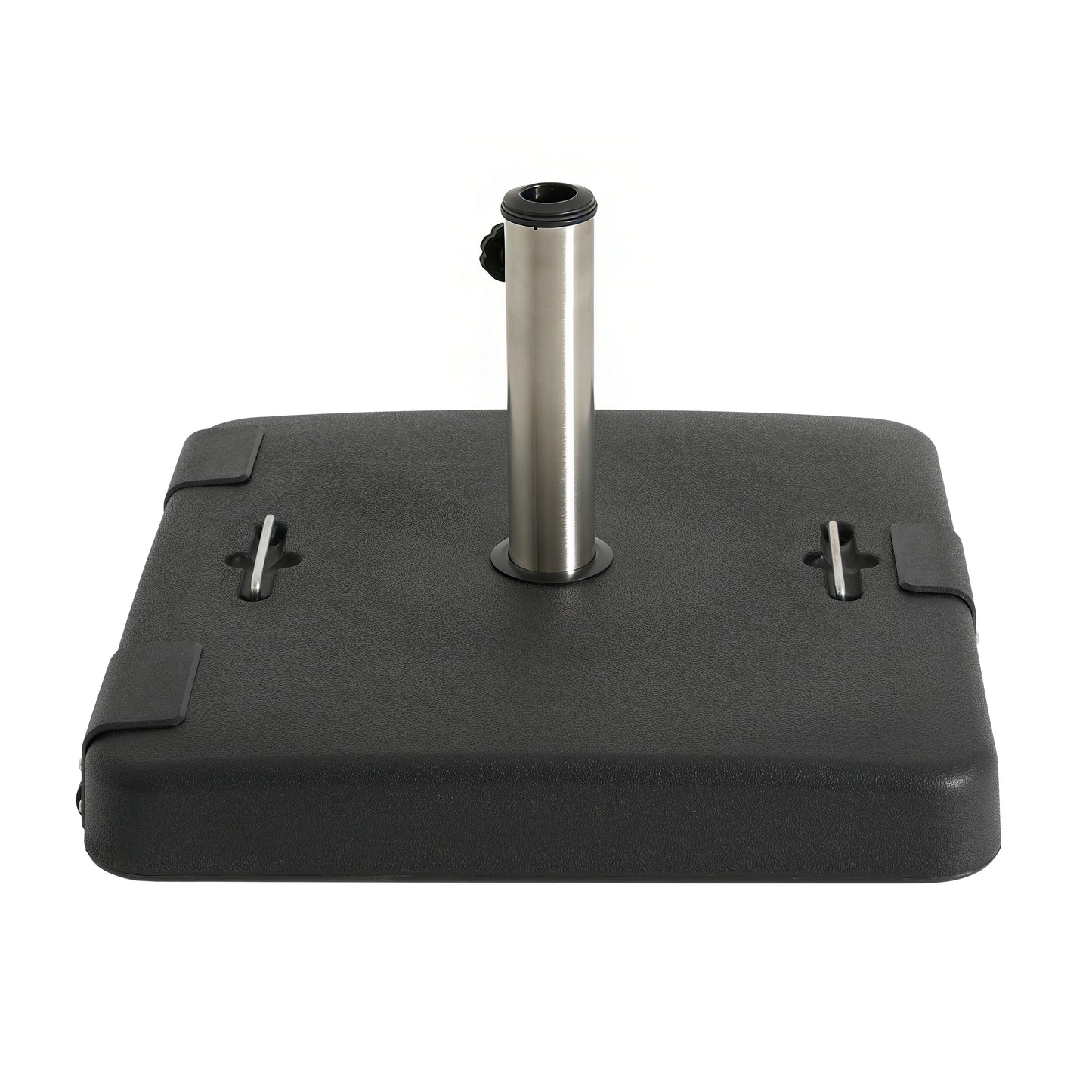 Patio Umbrella Base Square Concrete Resin Black 114 LB 22x22x14 In