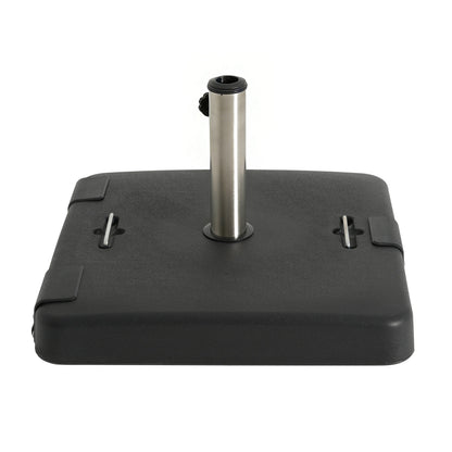 Patio Umbrella Base Square Concrete Resin Black 114 LB 22x22x14 In