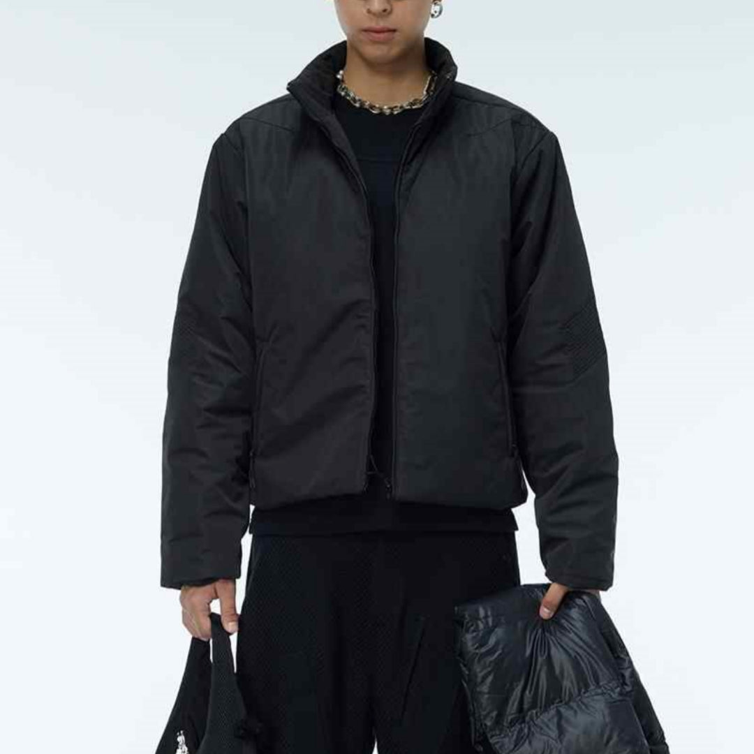 Mens Stylish American-Style Retro Stand-Collar Cotton Jacket