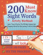 200 Must Know Sight Words Activity Workbook Learn, Trace & Practice The 200 Most Common High Frequency Words For Kids Learning To Write & Read,3-in-1 - Paperback