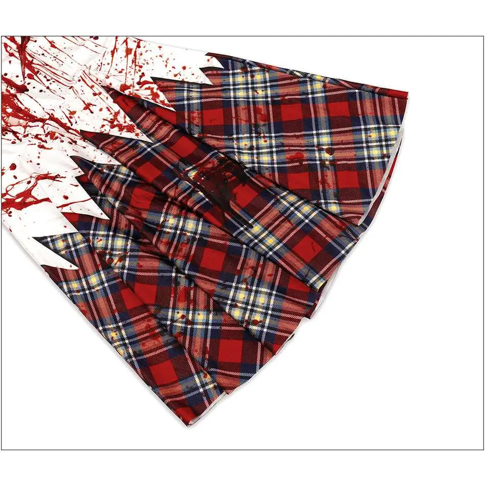 Female Ghost Clothes Adult Stage Plaid Skirt Set