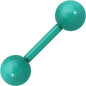 14G 9mm Green Acrylic Over Steel 6mm Ball Straight Barbell