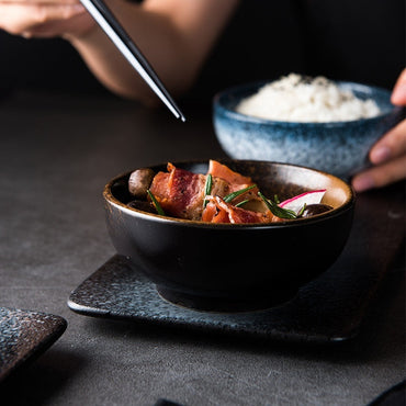 Japanese Style Porcelain Rice Bowls