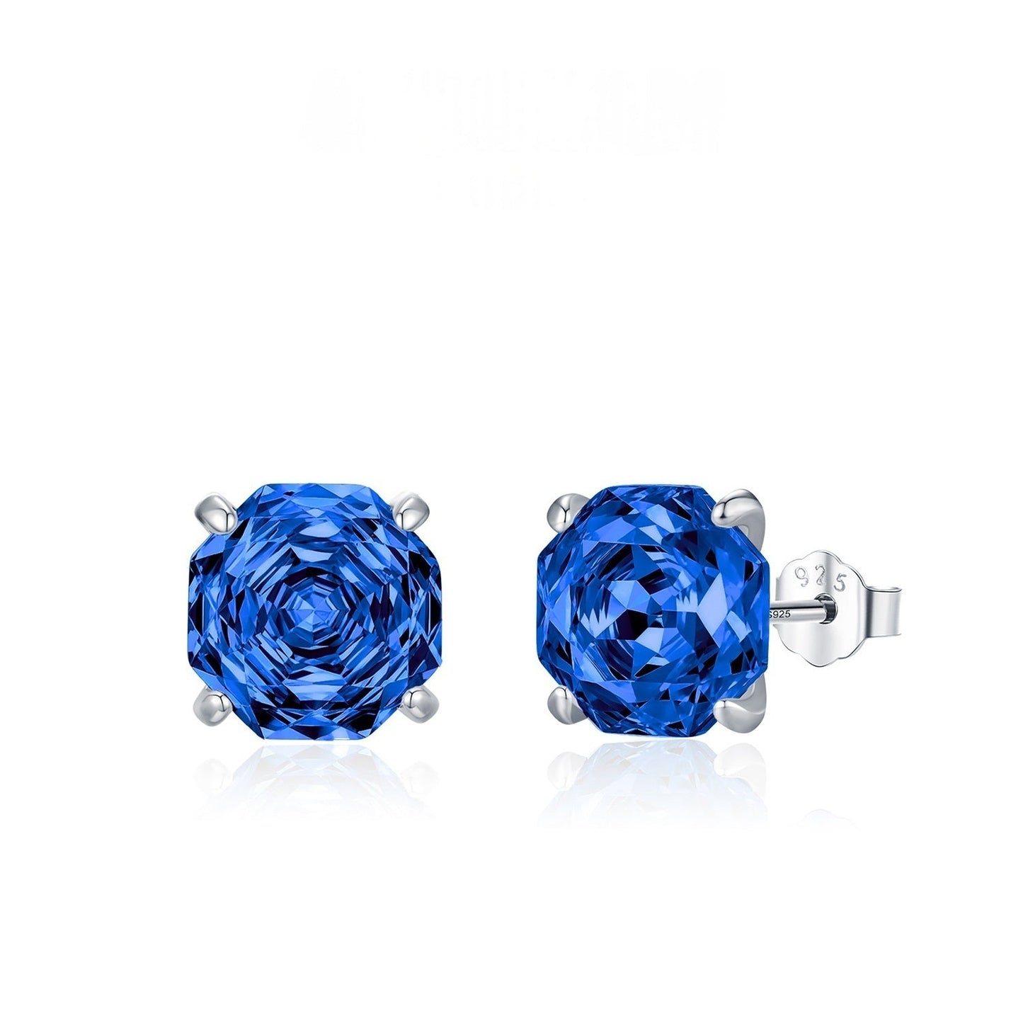 Basic Rose-cut Sparkling Diamond Stud Earrings Unisex Accessory