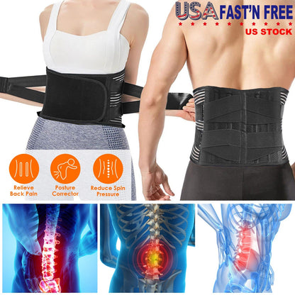 Adjustable Back Support Brace Breathable Lumbar Support Belt for Men and Women