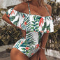 Women's Belly and Shoulder-Covering Bikini Swimsuit for Comfortable Swimming