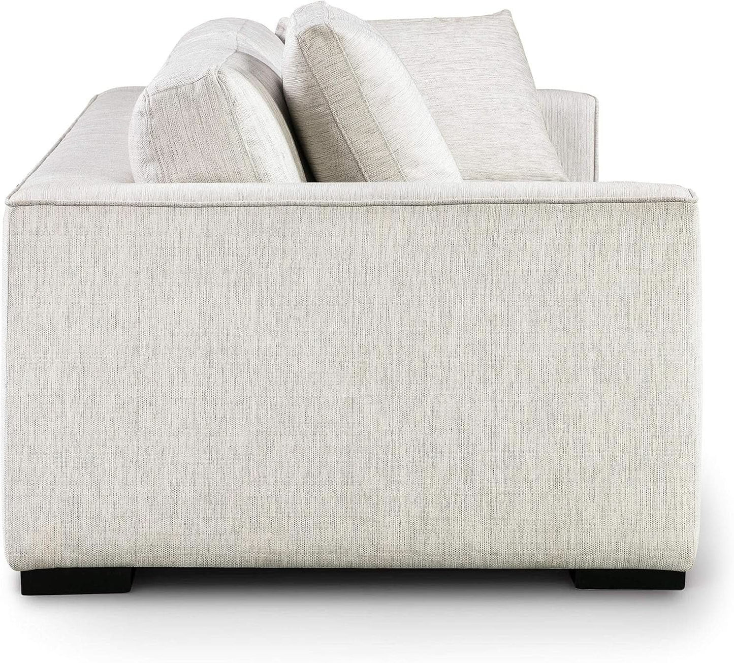 Capri Fabric Sofa Bright Ash Down Pillows Modern Living