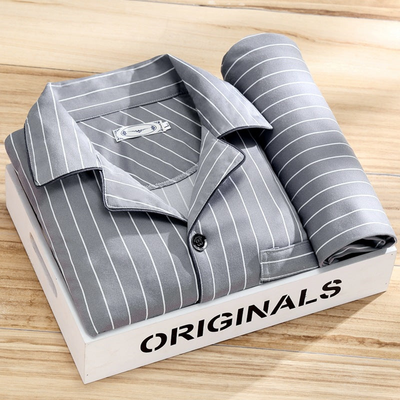 Pajamas Men's Spring And Autumn Long-sleeved Homewear Suit