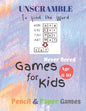 UnScramble To Find the word Games for Kids: Age 6-10: NEVER BORED=Paper & Pencil Games -- Kids Activity Book, Blue - Find the Words - Fun Activities f - Paperback