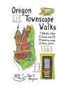 Oregon Townscape Walks: Seven Whistle Stops, 22 Towns near I-5, 53 Walking maps, 13 Bike paths - Paperback