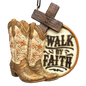 Western "Walk By Faith" Resin Ornament
