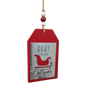 Holiday Tag Sign with Beaded Hanger -