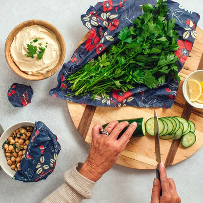 Bee's Wrap Food Wrap - Botanical Print - Assorted Wrap 3 Pack