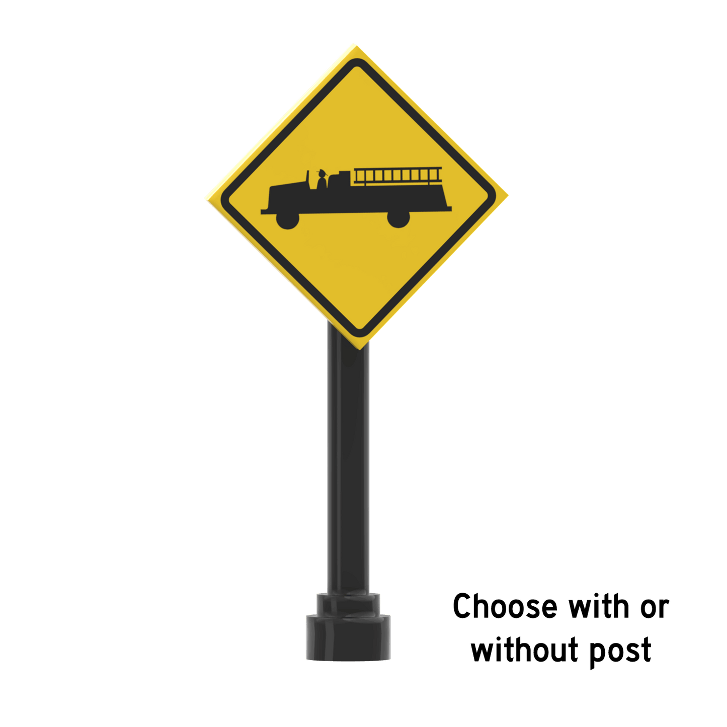 Fire Station Sign - Custom Printed 2x2 Tile - Made Using LEGO® Parts
