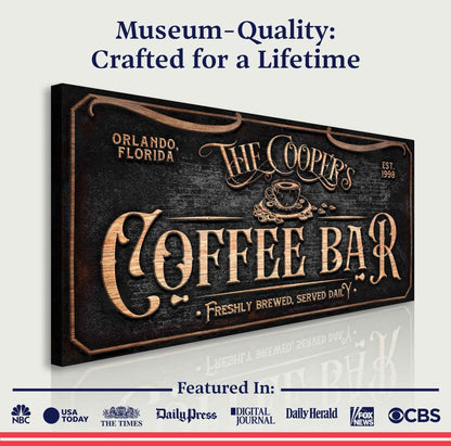 Personalized Coffee Bar Sign V
