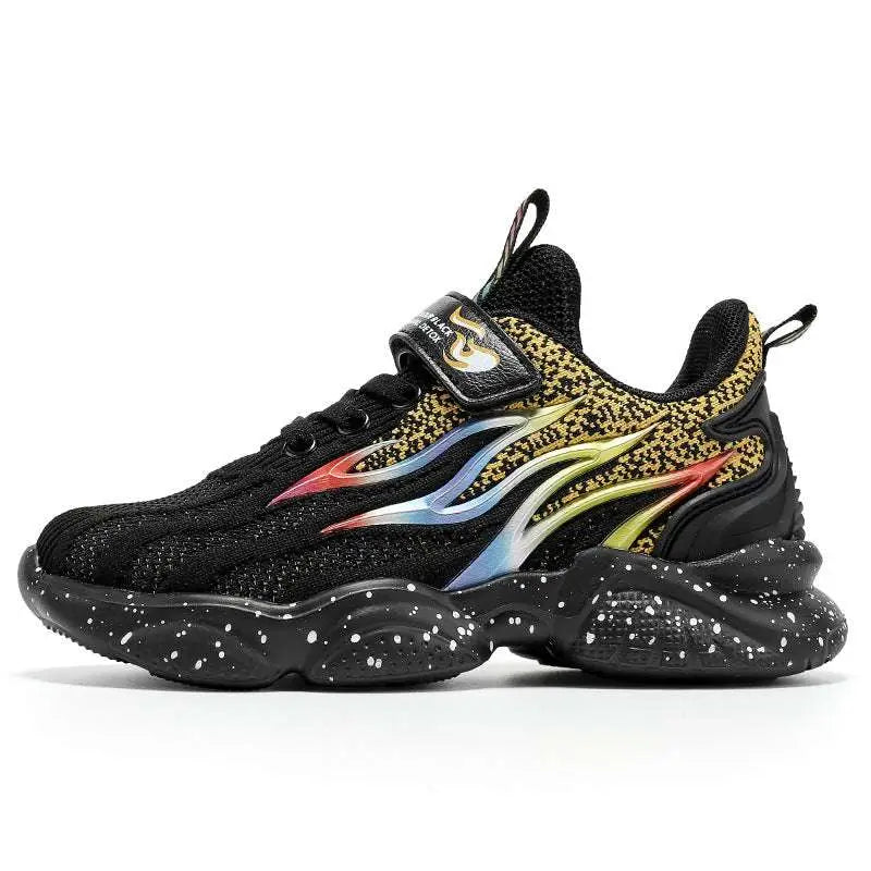 Flame Design Mesh Boys Sneakers Fashion