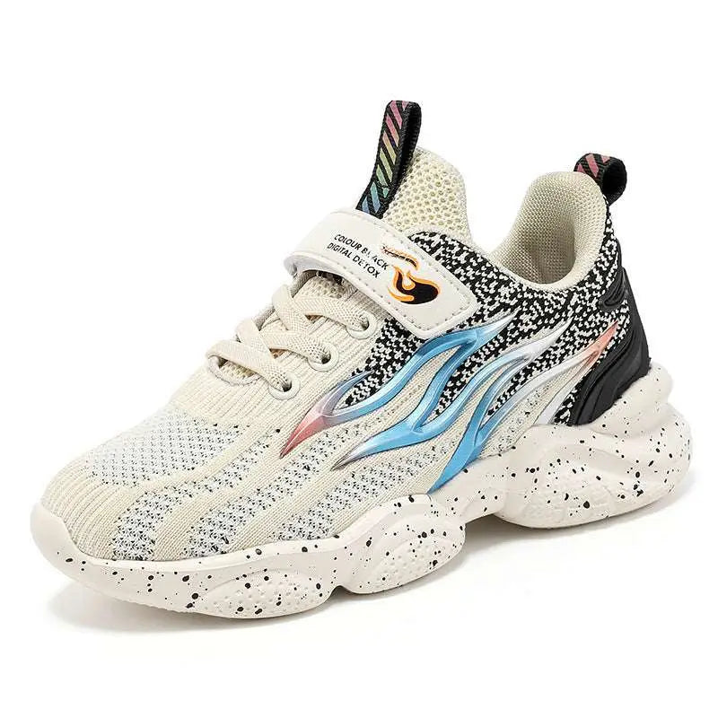 Flame Design Mesh Boys Sneakers Fashion