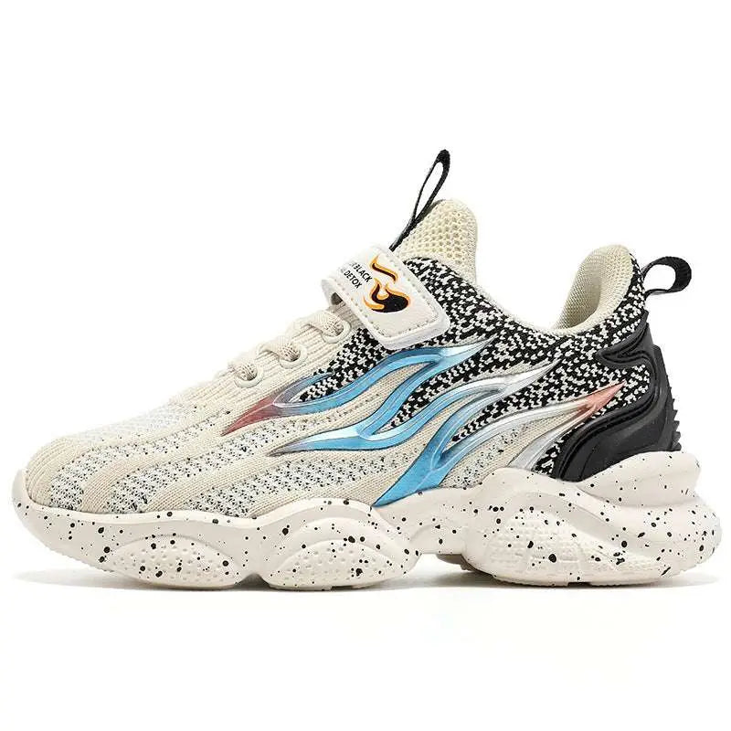 Flame Design Mesh Boys Sneakers Fashion
